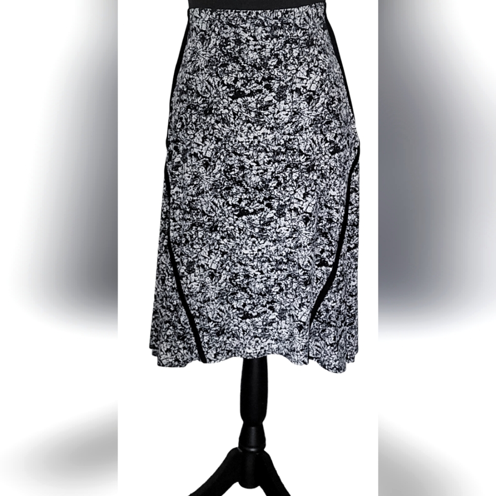 Max Studio Abstract Asymmetrical Aline Midi Skirt - image 5